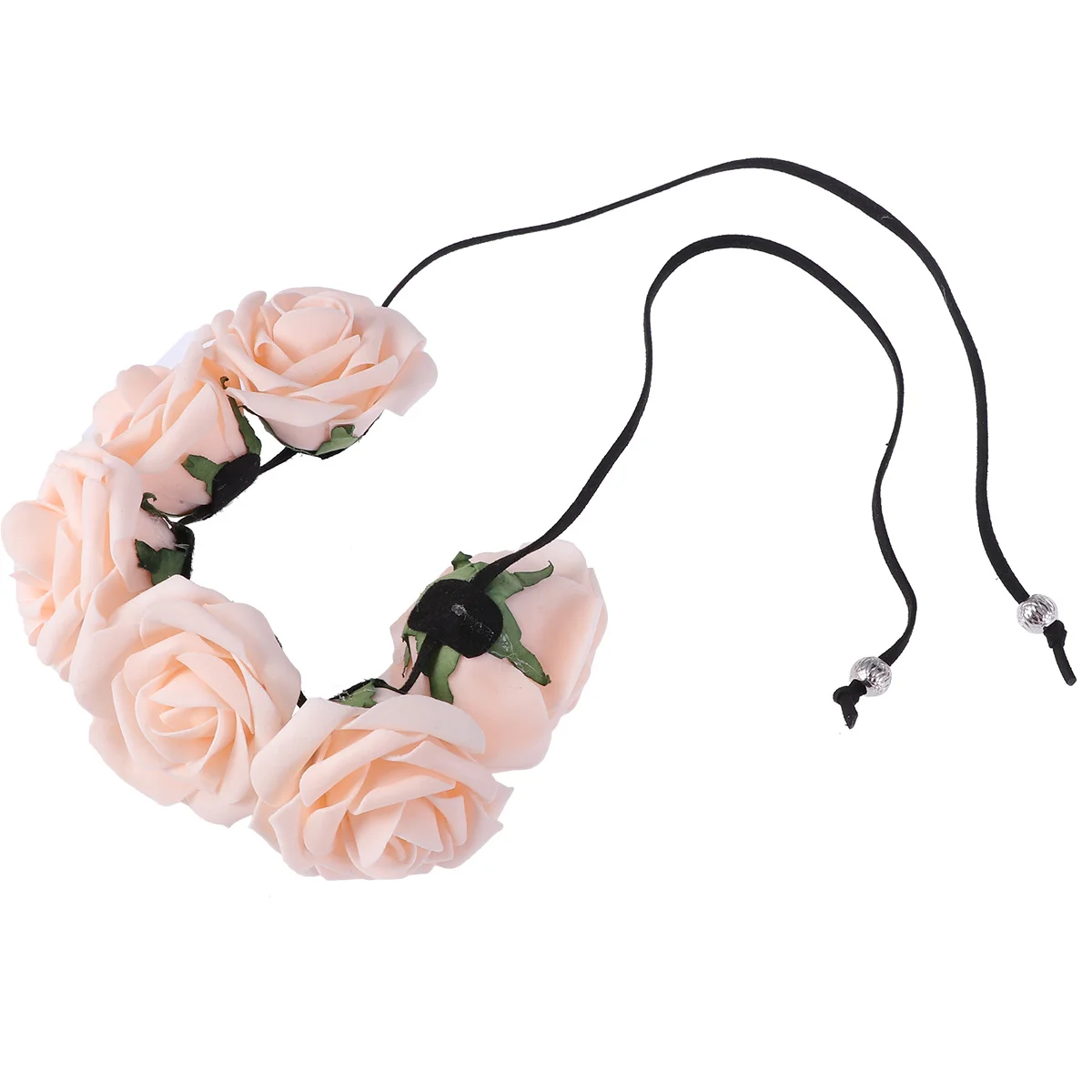 

Six Dark Blue Rose Foam Flower Hair Wreath Bridal Headband Adjustable Wedding Festival Party Crown Rose Headband