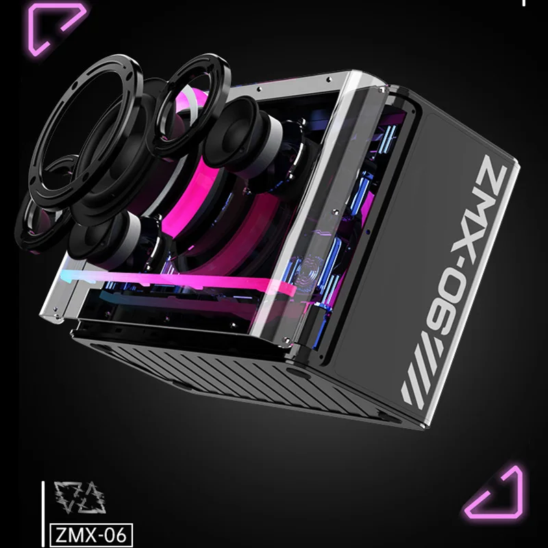 الراقية JK-06 سطح المكتب سمّاعات بلوتوث RGB الضوء البارد اللاسلكية عالية الجودة باس الصوت بطارية يده ميكروفون لاسلكي