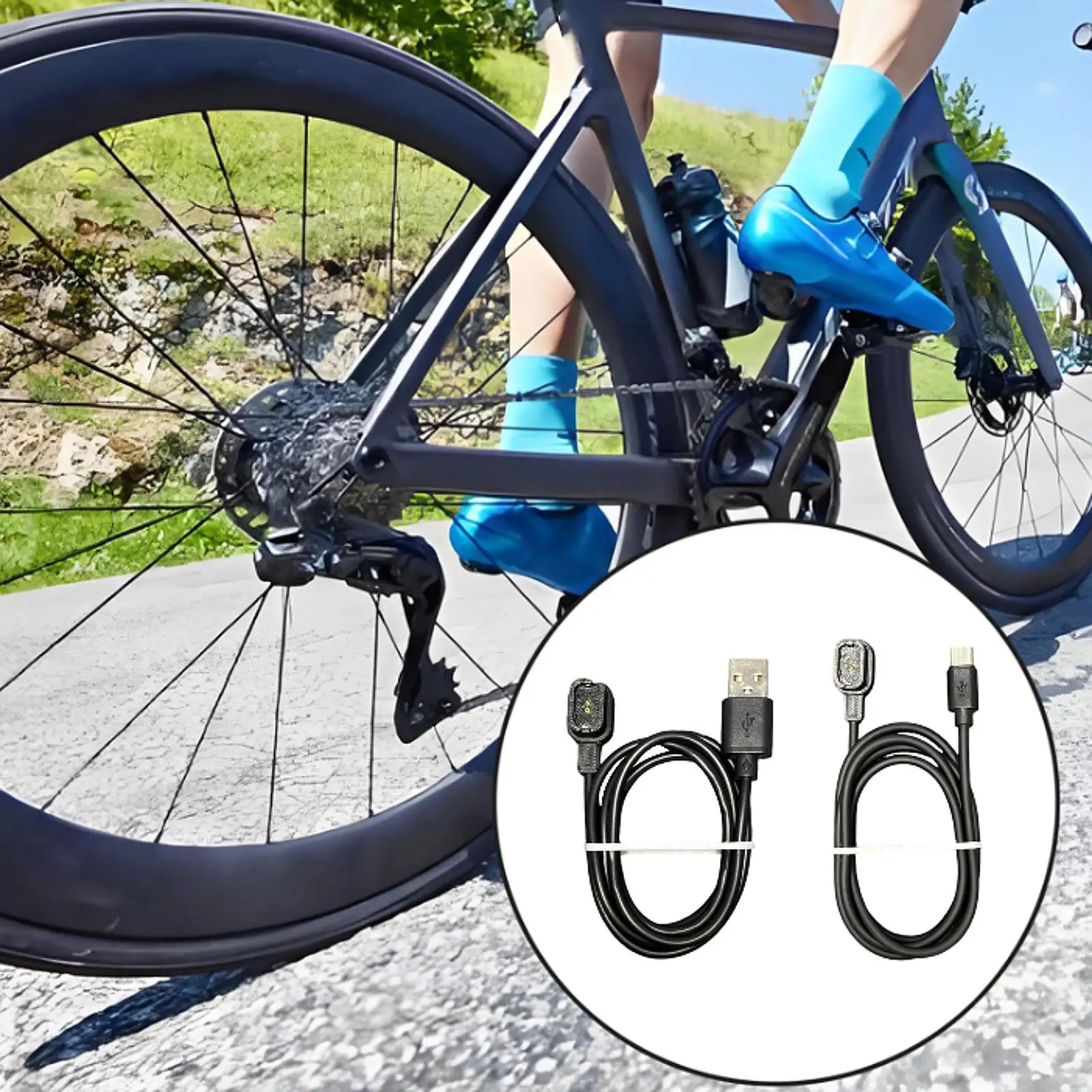 

12 Speed ​​Bike Charging Cable, Professional Metal 100cm Replacement Cable