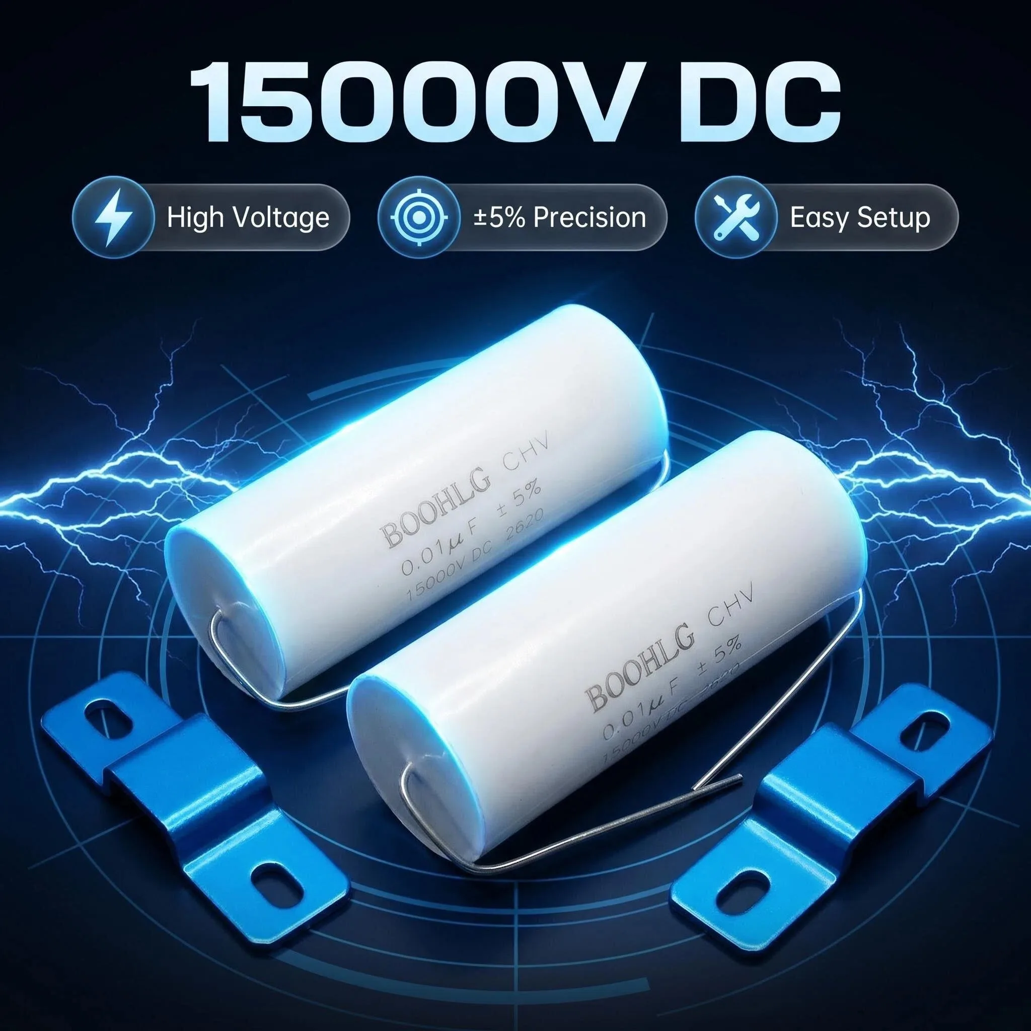 1PCS 0.01UF 15000V 10NF 15KVDC 6KVAC 103 MS Pulse Inductive High Voltage Film Capacitor