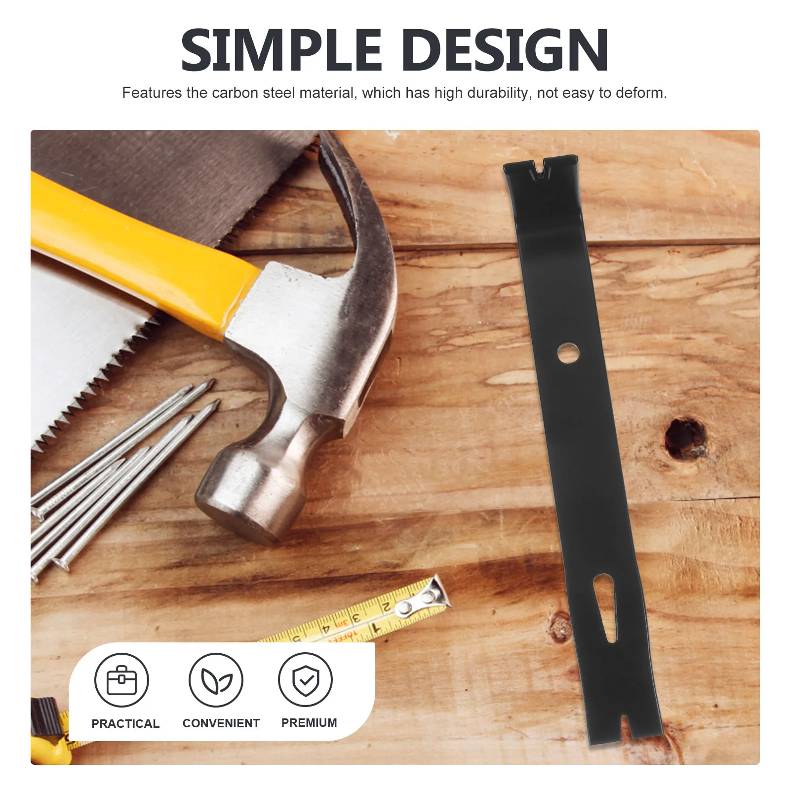 

s Nail Puller Durable Carbon Steel Efficient Pry Bar DIY Home Repair Woodworking Metal Nail Remover Tools Flat Roof Shingles