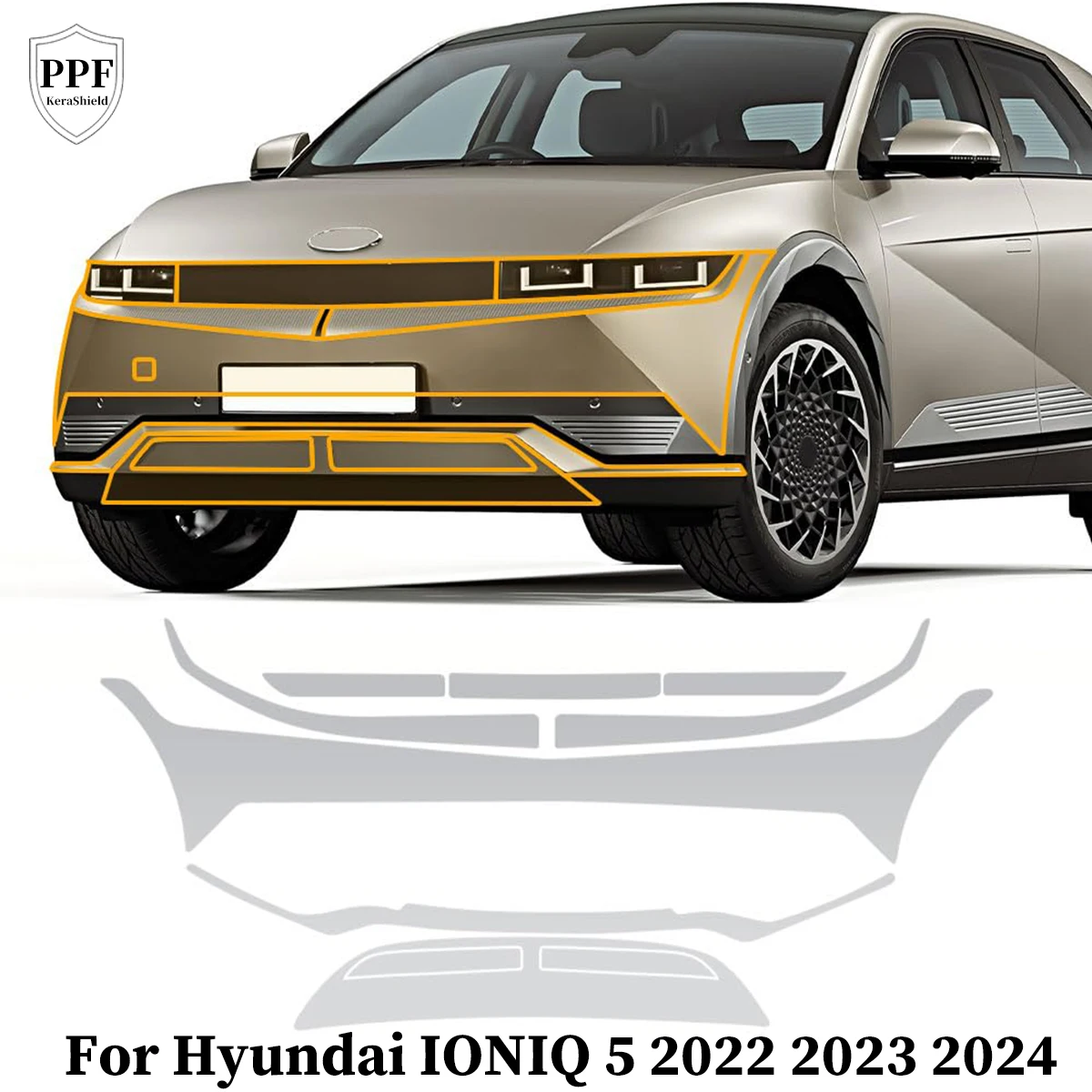 

For Hyundai IONIQ 5 2022-2024 TPU Car Paint Protection Film Anti-Scratch Clear Matte Bra Pre-cut PPF Resistant Cover Repairable