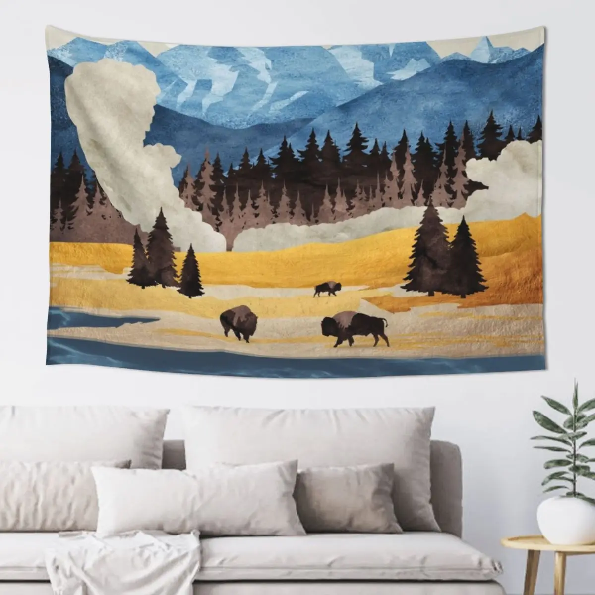 

Yellowstone National Park - A Design to Celebrate America the Beautiful Tapestry Room Design Tapestry