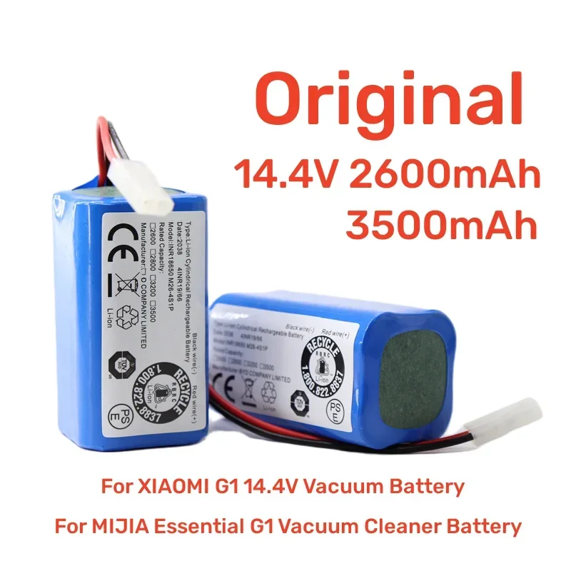 

Original 14.4V 3500mAh Li-ion Battery Pack,For XIAOMI MIJIA Mi Robot Vacuum-Mop Essential G1 MJSTG1,SKV4136GL H18650CH R30 R35