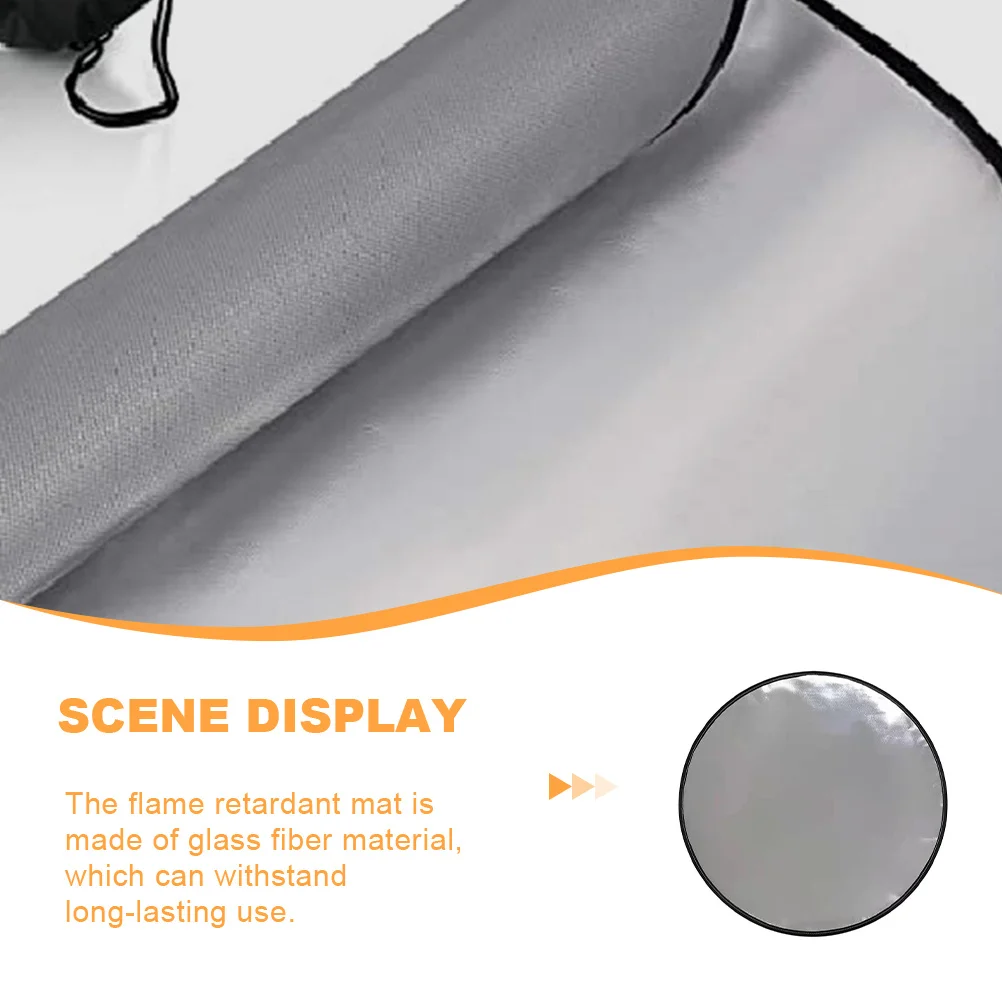 

Fire Retardant Bbq Mat 11 Inches Glass Resistance Insulation Pad For Outdoor Camping Kitchen Barbecue