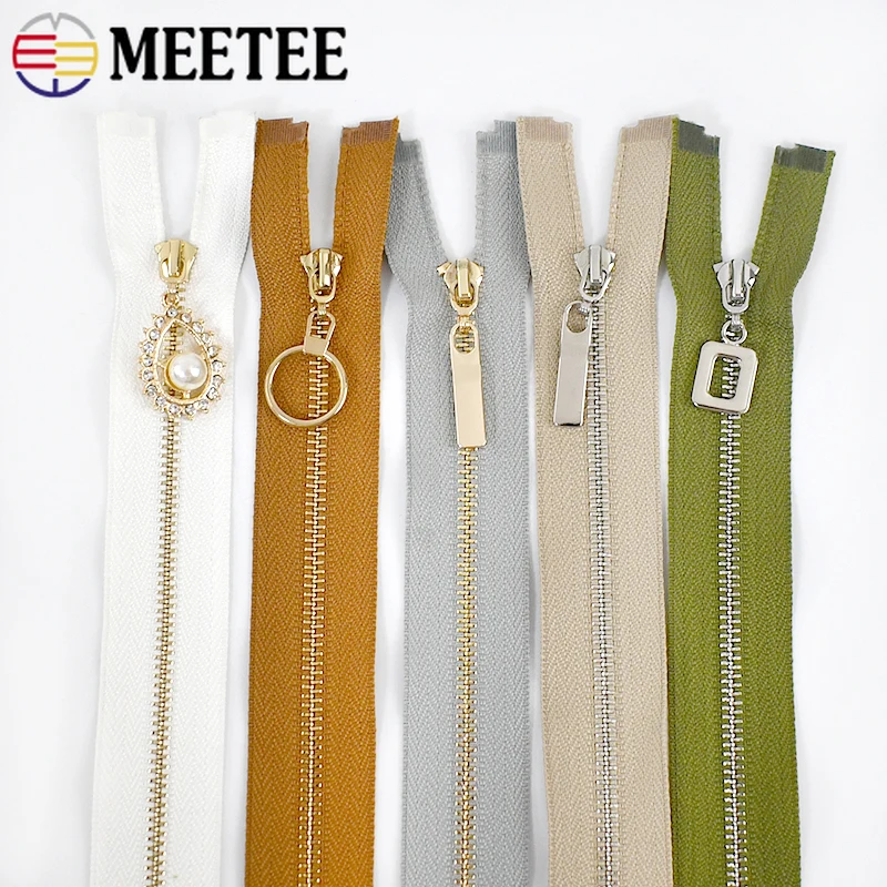 5Pcs 3# Metal Zippers 15/18/20/25/30cm Close-End Zipper for Sewing Bag Jacket Garment Decor Zip Reapir Kit DIY Accessories