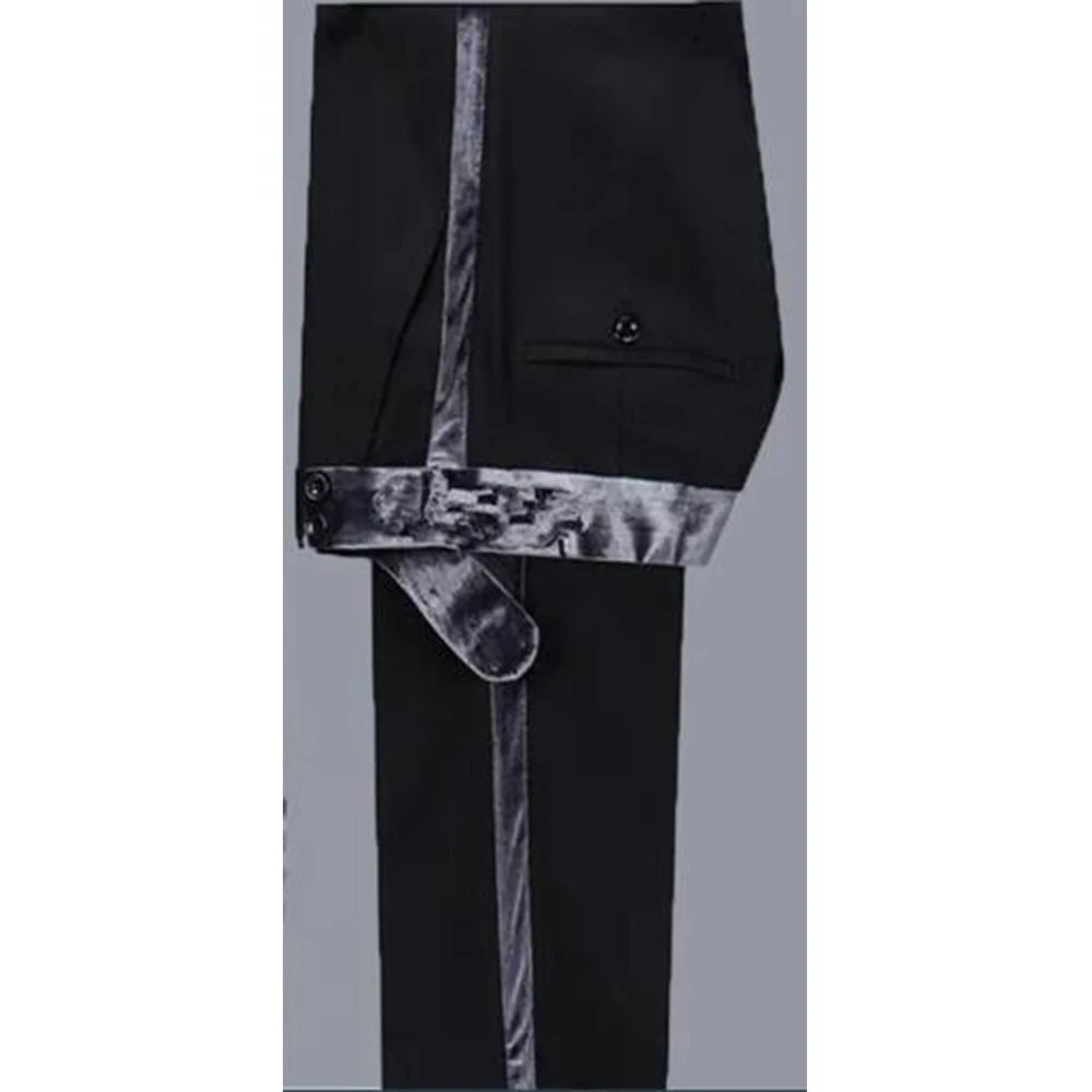 بدلات رجالية مخصصة بقصة ضيقة مكونة من قطعة واحدة طقم سراويل ملابس العريس 2025 #1