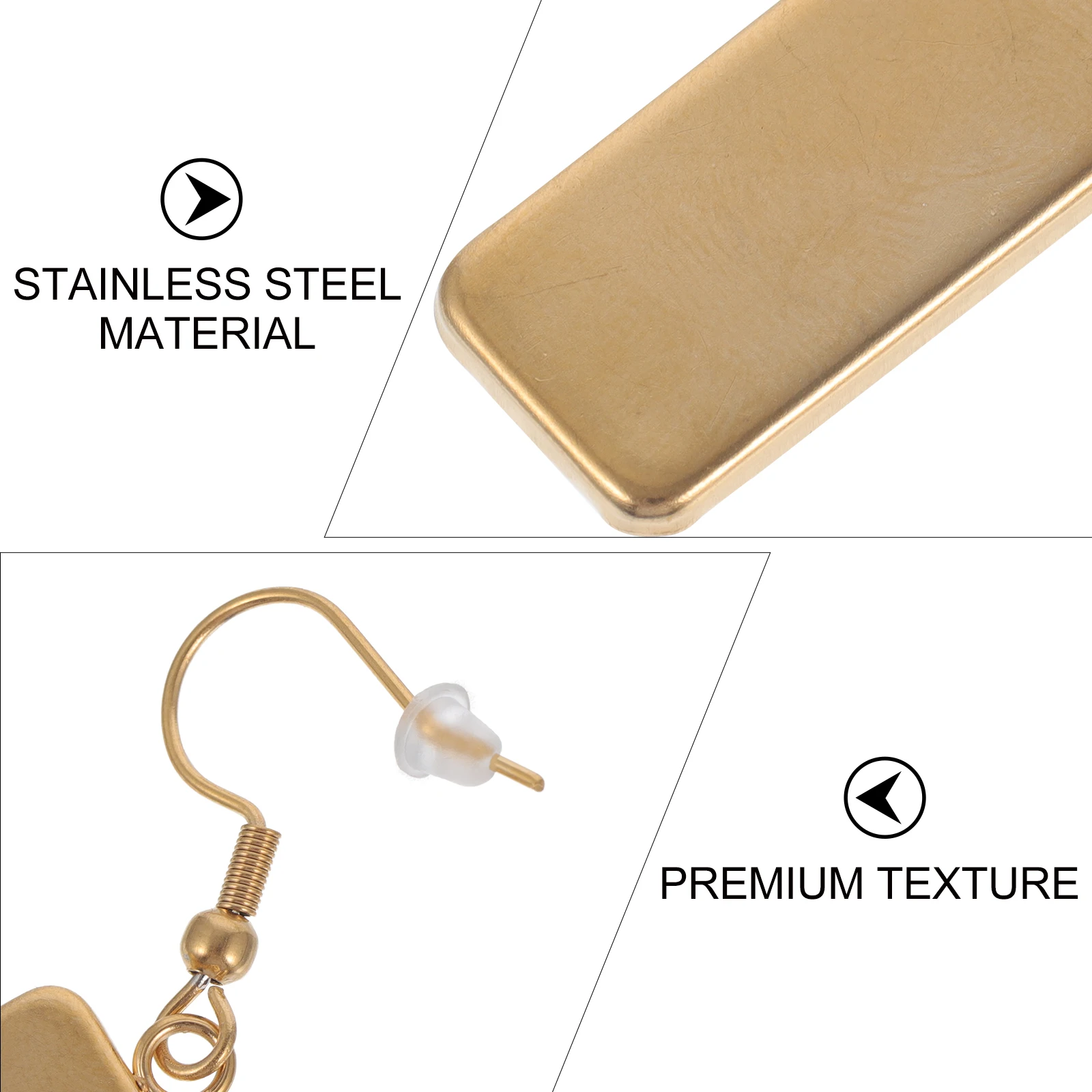 

6pcs Premium Blank Tray Charms Pendant Earring Blanks Diy Ear Drop Jewelry Making Supplies Durable Sturdy Non-Deformable Hard
