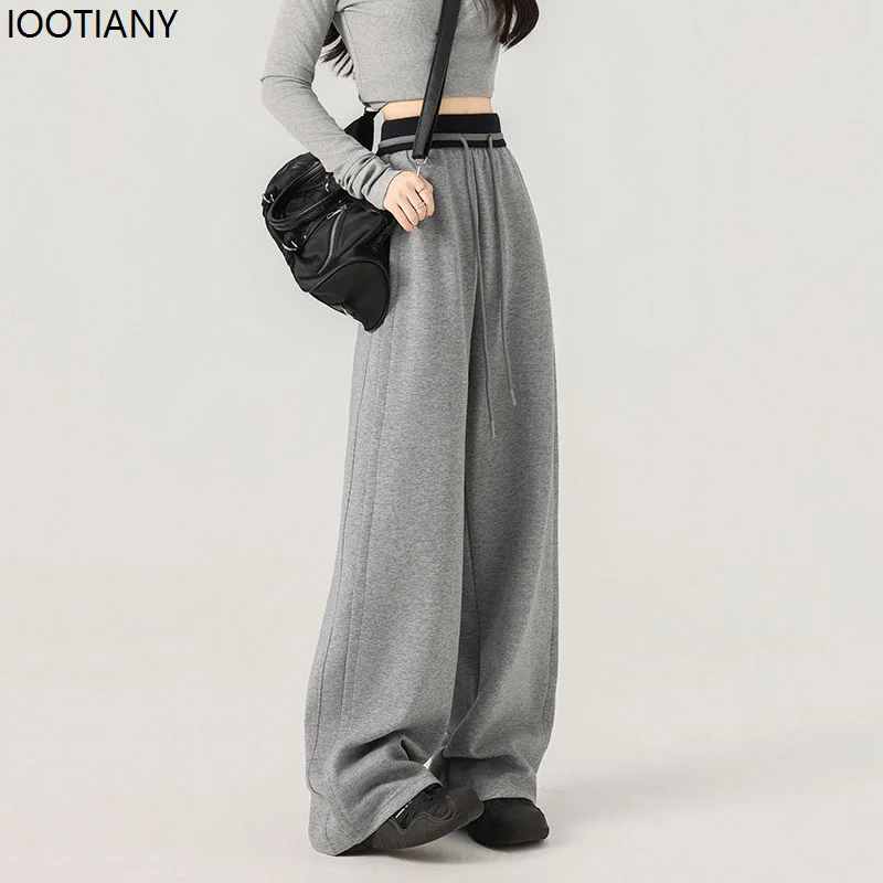 

New Women Autumn Winter Sweatpants Y2k Streetwear High Waisted Baggy Wide Leg Trousers Casual Hip Hop Straight Leg Pants 2026