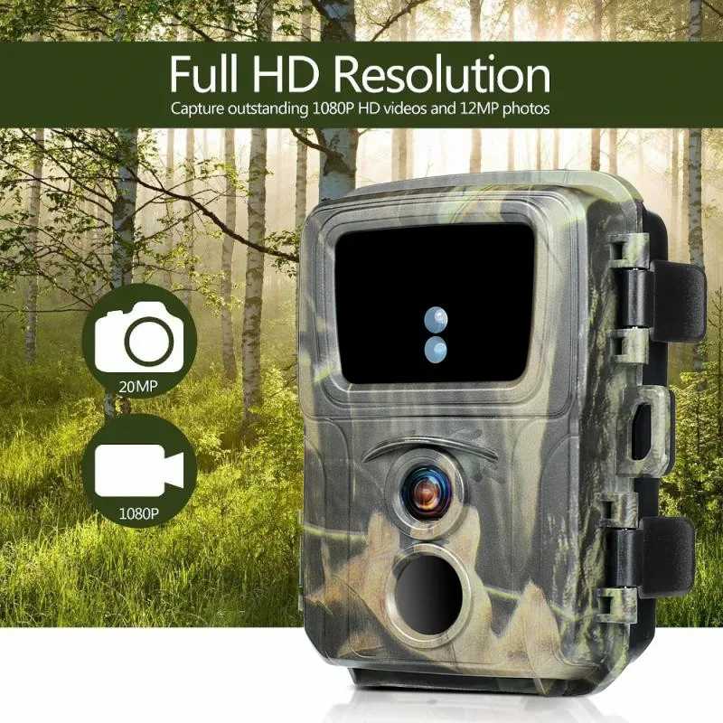 2PCS Mini600 Mini Trail Hunting Camera Wild Hunter Cam 20MP 1080P Wildlife Animal Cameras Night Vision Photo Traps Surveillance