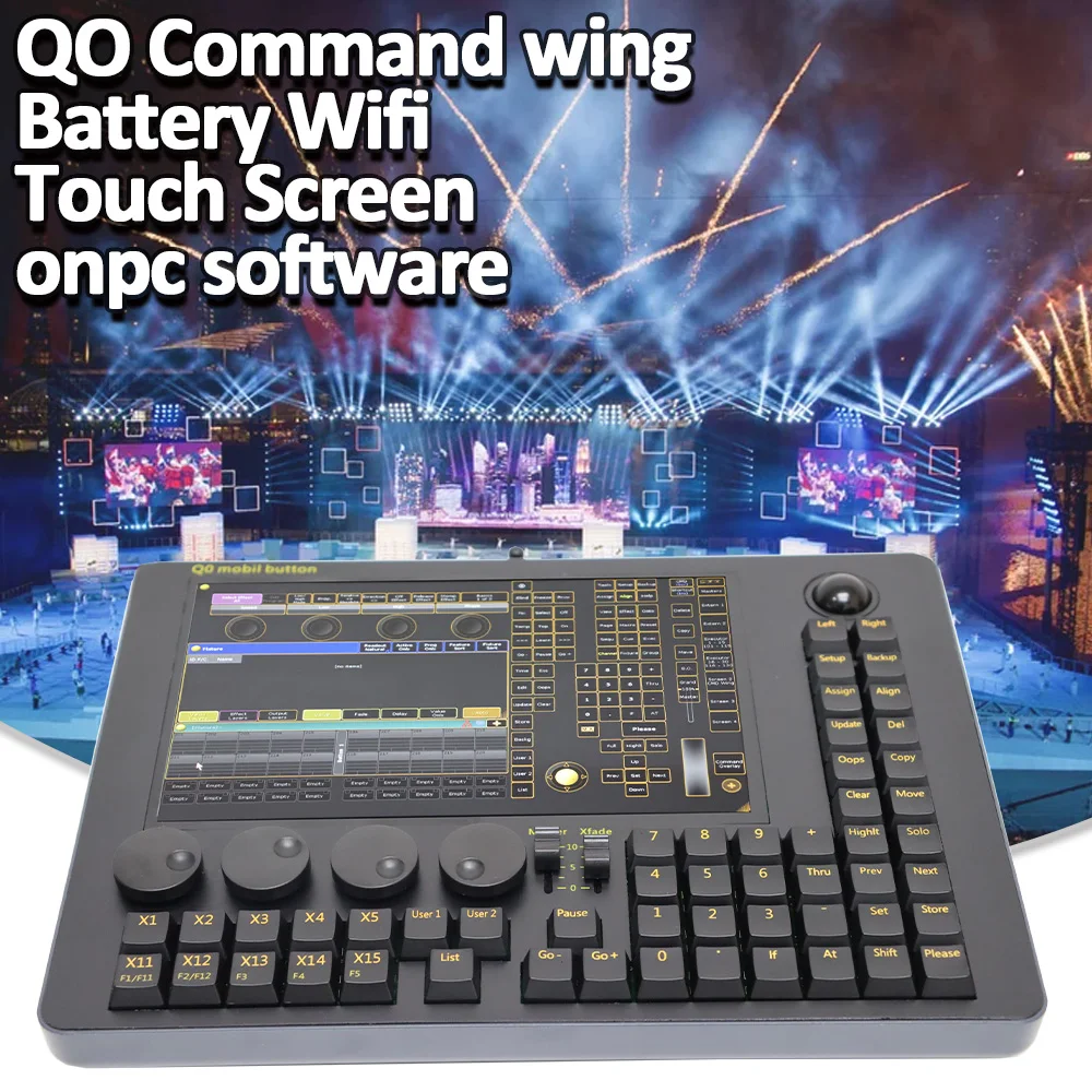 YUER Command Wing Mobile Battery Charge Touch Screen DMX Console Original Software MA Controller Dj Disco Music Lihgting Control