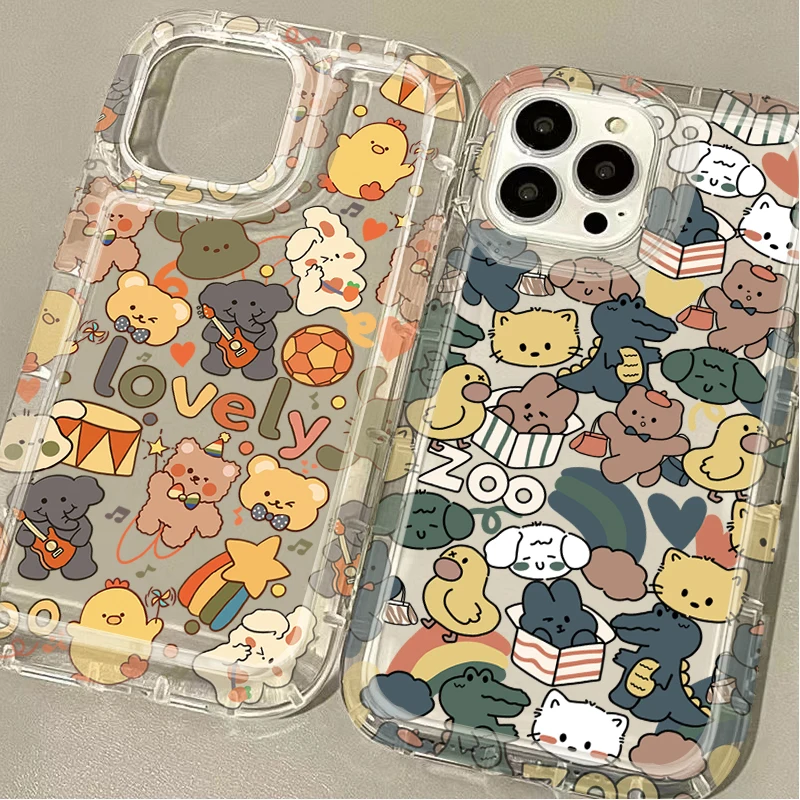 Lovely Animal Party Case For Samsung Galaxy A05 A05S A24 A14 A15 A55 A13 A23 A73 A12 A22 A32 A52 A52S A72 A31 A51 A71 Back Cover