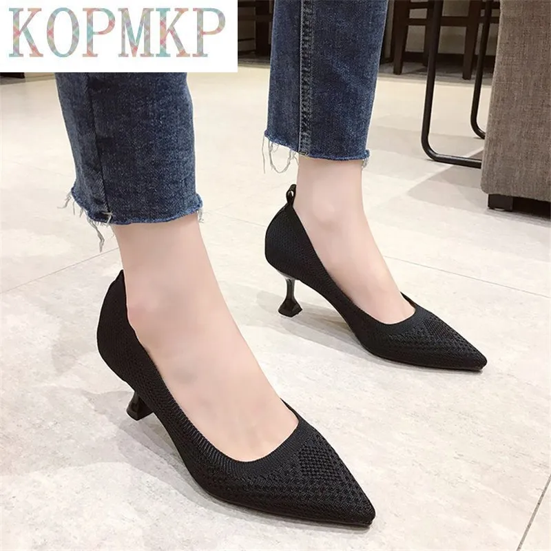 2022 Women Pumps Shoes Thin High Heels Sexy Pointed Toe Slip-on Wedding Party Brand Fashion Shoes Lady Wedding Shoes Size 35-40