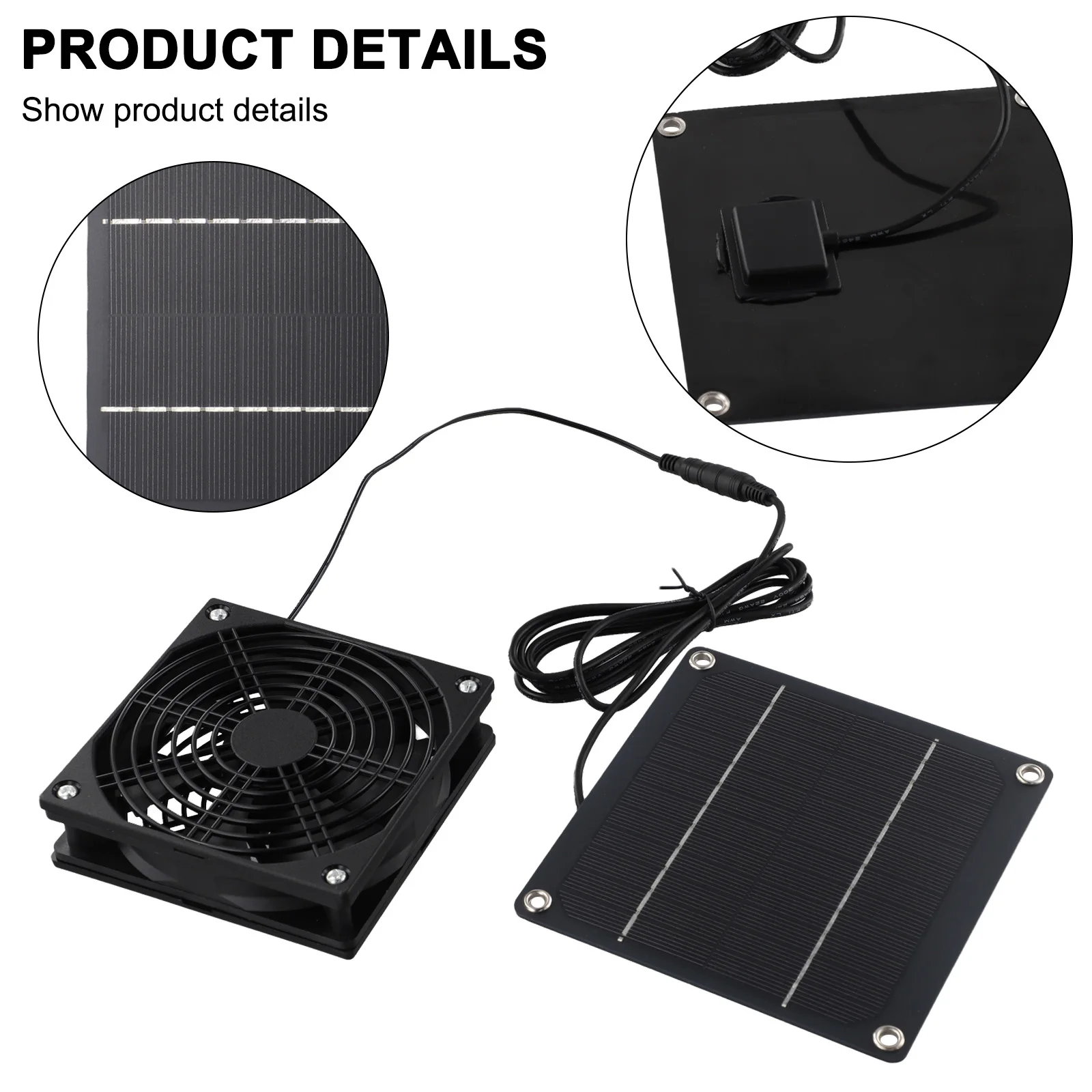 10W Waterproof Solar Panel Exhaust Fan Air Extractor For Greenhouses Pet Houses Outdoor Solar Pet Exhaust Fan Home Improvement