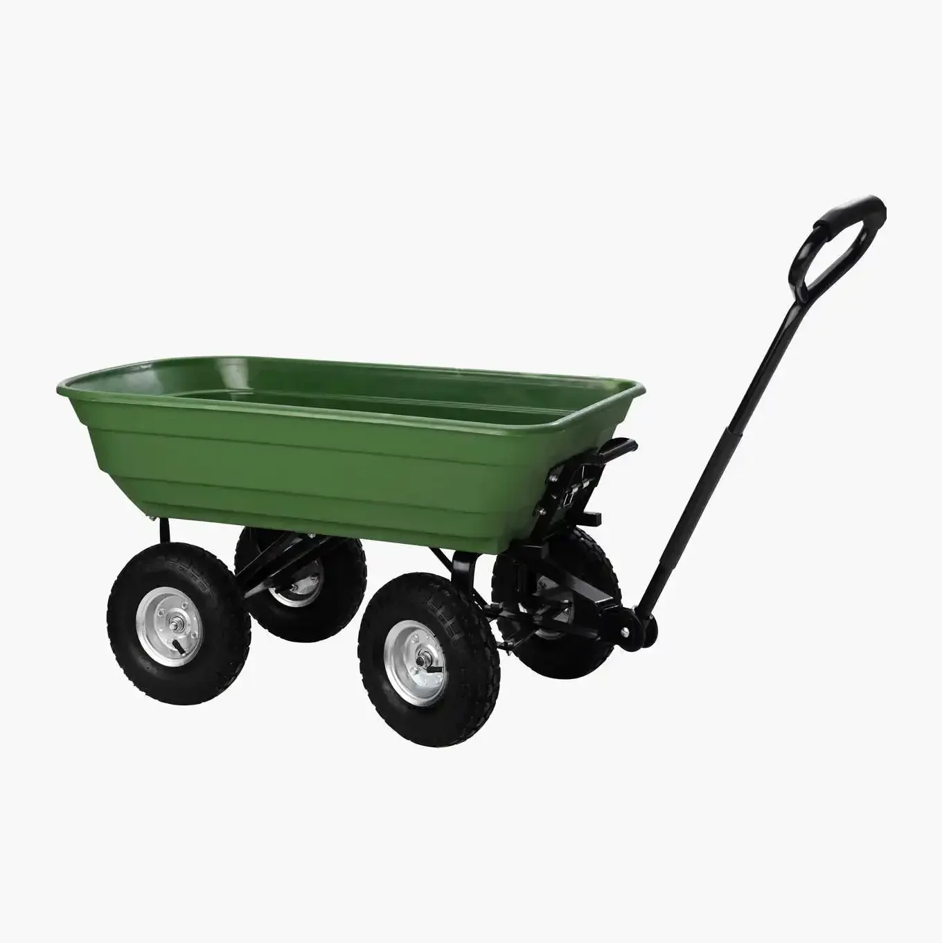 Jingcheng Green Plastic Garden Dump Utility Trailer With Solid Wheel Construction Wheelbarrow