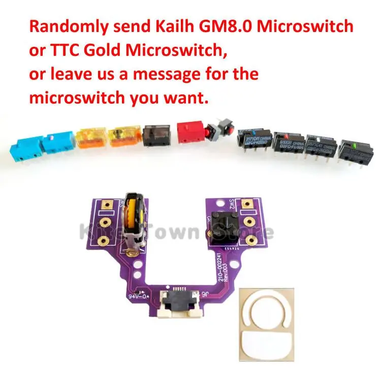 Reemplazo de la placa base del botón del Mouse Hot-swap para Logitech G Pro X Superlight Gaming Mouse fit Kailh TTC Omron Micro Switc