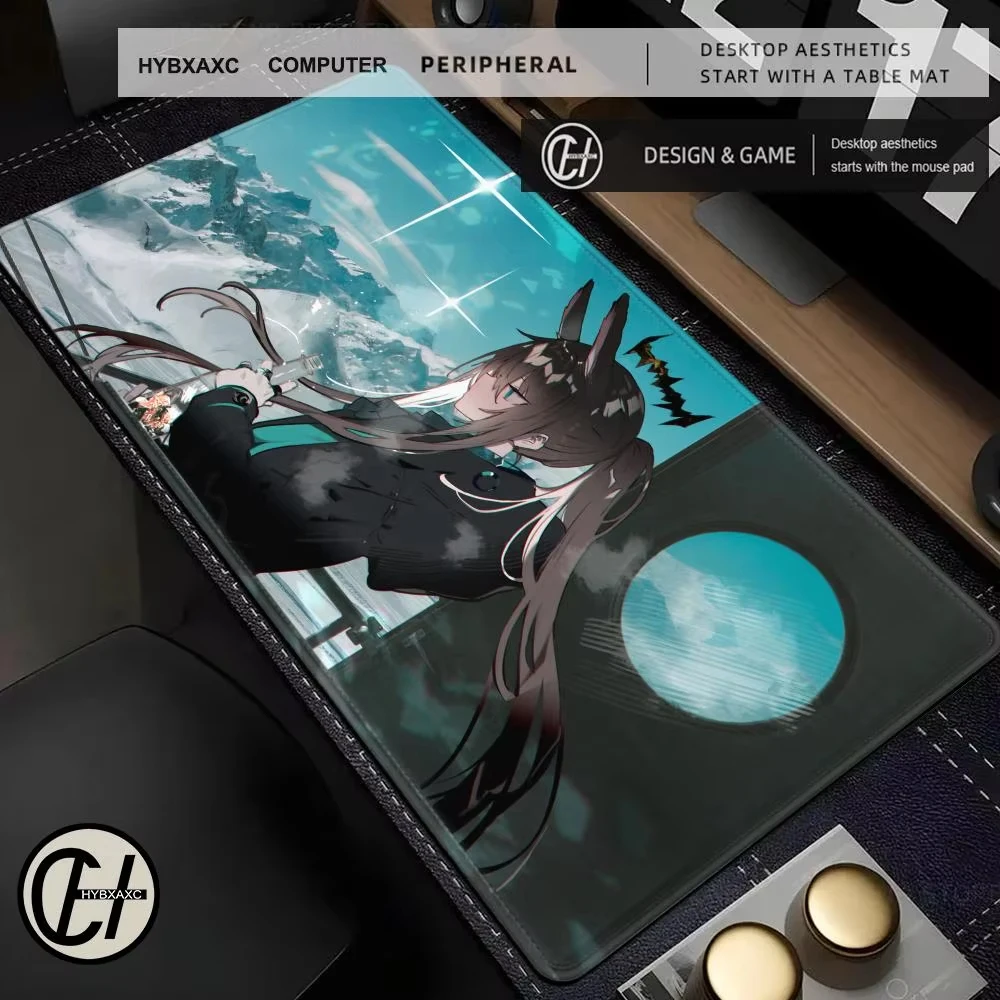 Anime Mauspad Gamer Computer Zubehör Gummi Schreibtisch Matte Arknights XXL Playmat Gaming Büro Deskmat Mousepad Große PC Teppich