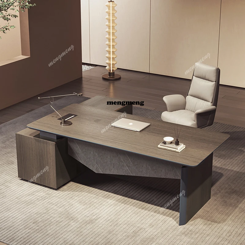 Modern Simple Office Desk Nordic Luxury Advanced Boss L Shape Desk European Style Creativity Office Furniture Arbeitstisch