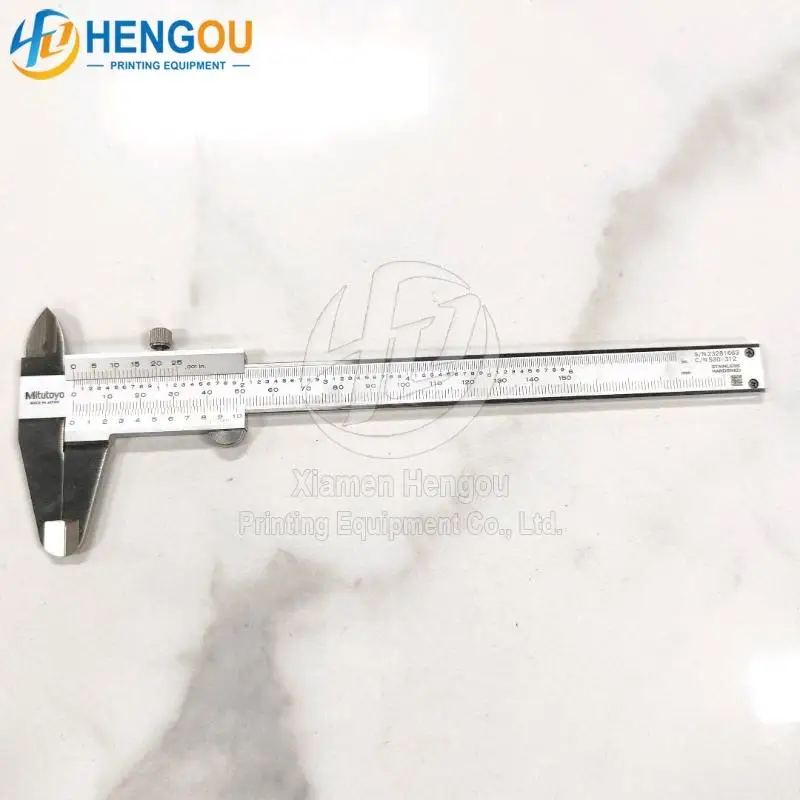 metal vernier mitutoyo brand Vernier Caliper Mitutoyo model 530-312 metric range inches 0-150 mm 0-6 inches 0.02 mm