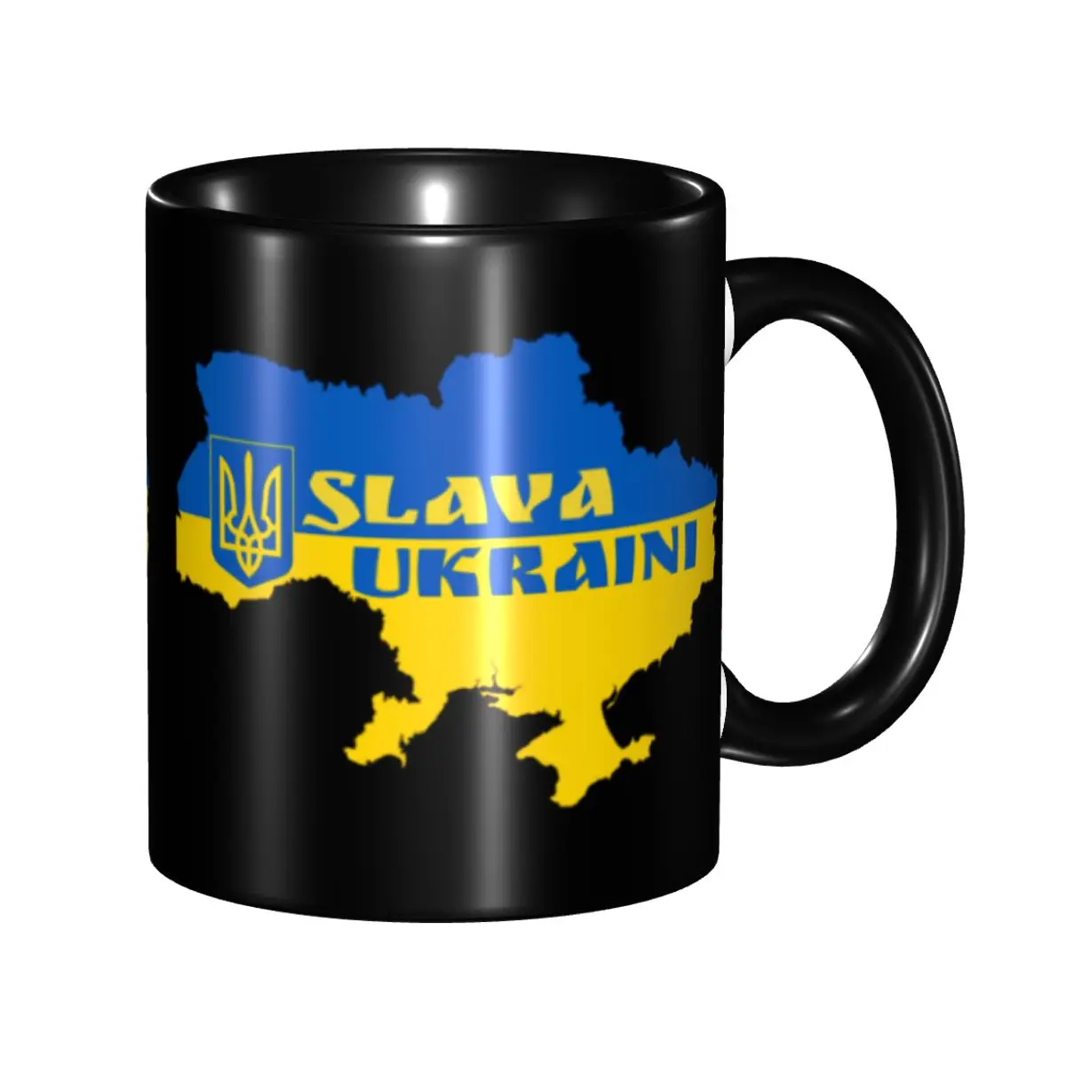 

DIY Slava Ukraini Ukraine Flag Ceramic Mug Personalized Coffee Cup Creative Gift