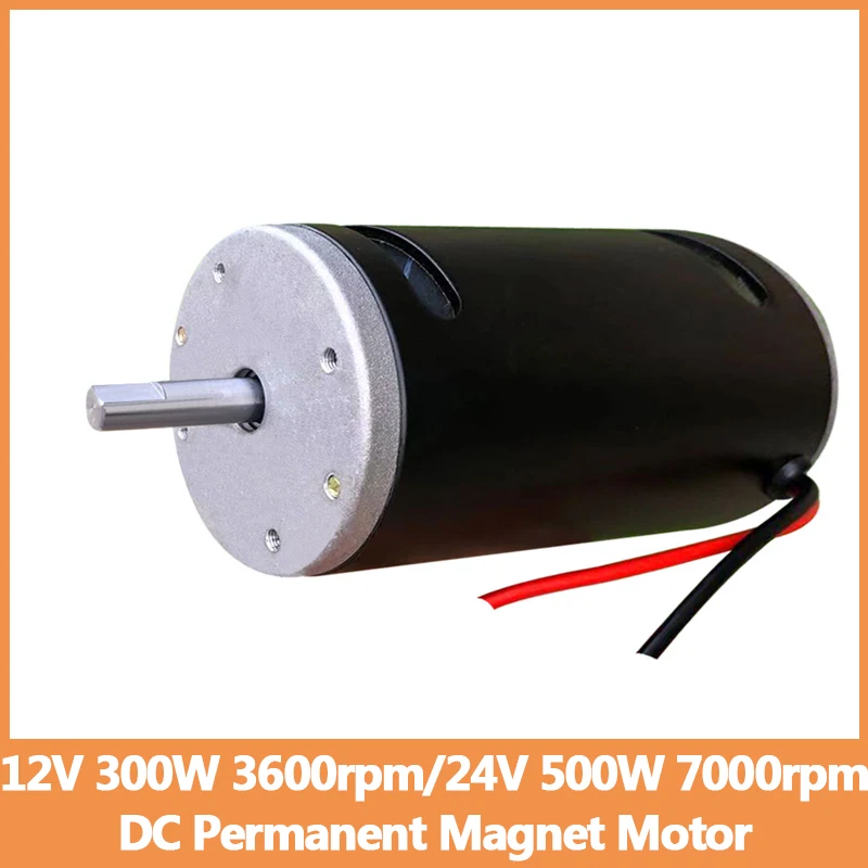 Motor de Ímã Permanente dc 12v 300w 3600rpm 24v 500w 7000rpm cw de Alta Potência Ccw Rolamento Duplo