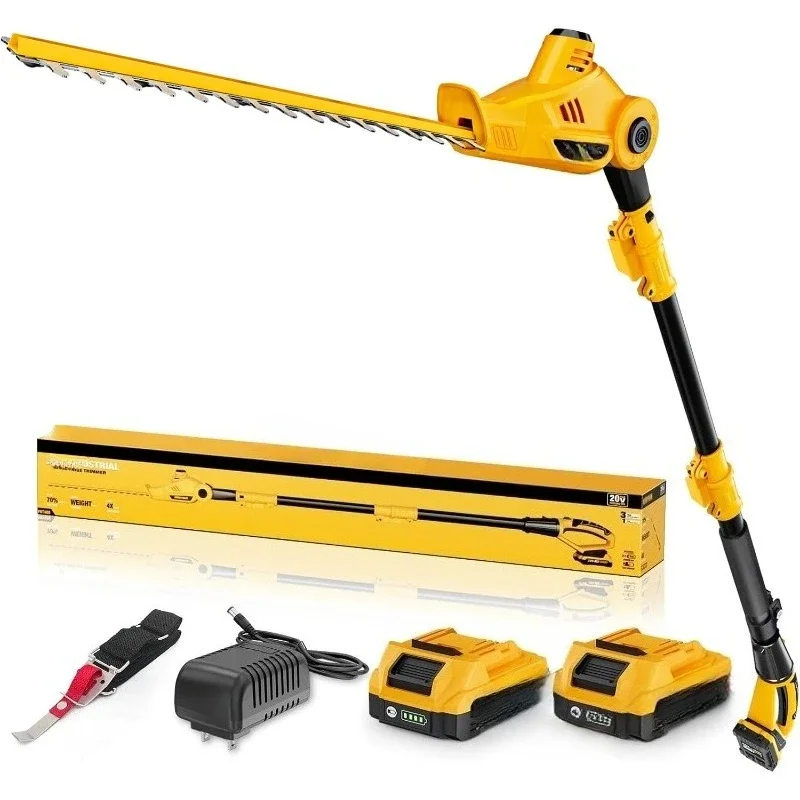 

Great deal.20V MAX Pole Hedge Trimmer,Telescoping Pole Hedge Trimmer,with 2 Packs 2.0Ah Batteries & Charger,8 Feet Hedge Trimmer