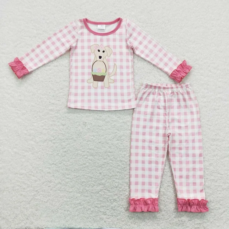 Fashion Easter kids Clothes Girl Carrot Rabbit Pink Cross White Short Sleeve Brown Shorts Set Children's Wholesale Boutique Set