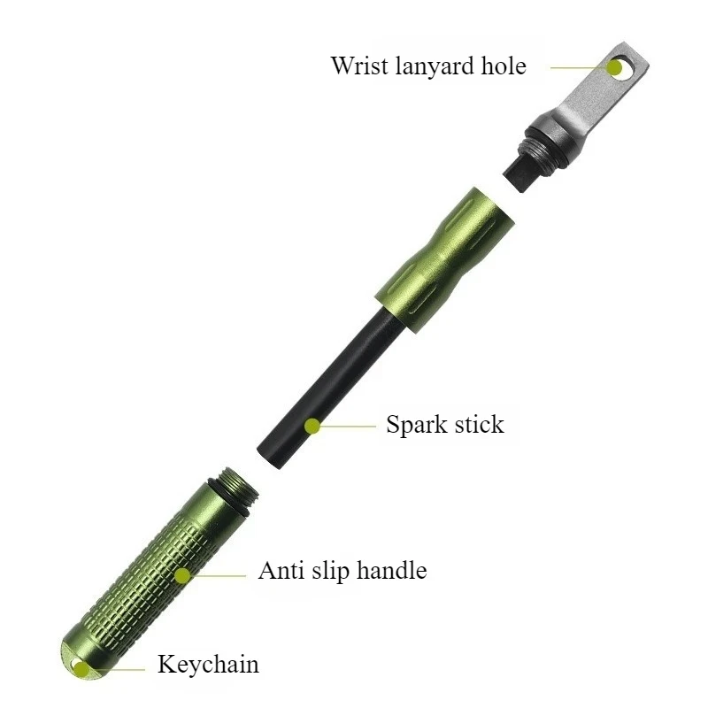 Outdoor Waterproof Flint Portable Ignition Magnesium Stick Camping Survival Tool Multifunctional Igniter Men's Gift - Image 6