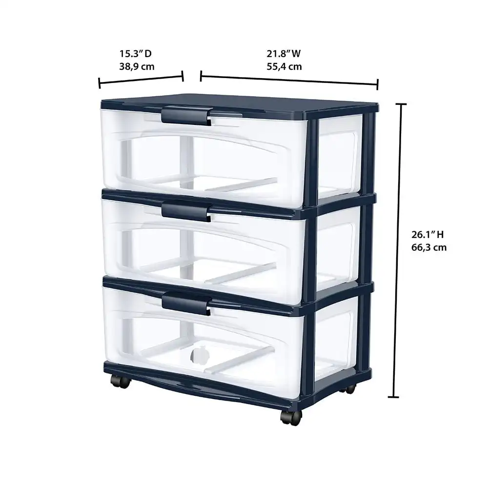 

Utility Cart, Blue, 26.1'' X 21.8''X 15.3''
