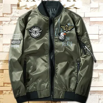 

European and American Popular Men's Casual Air Force Flight Suit Unisex Double-sided Wear Spring and Autumn Jacket Jacket