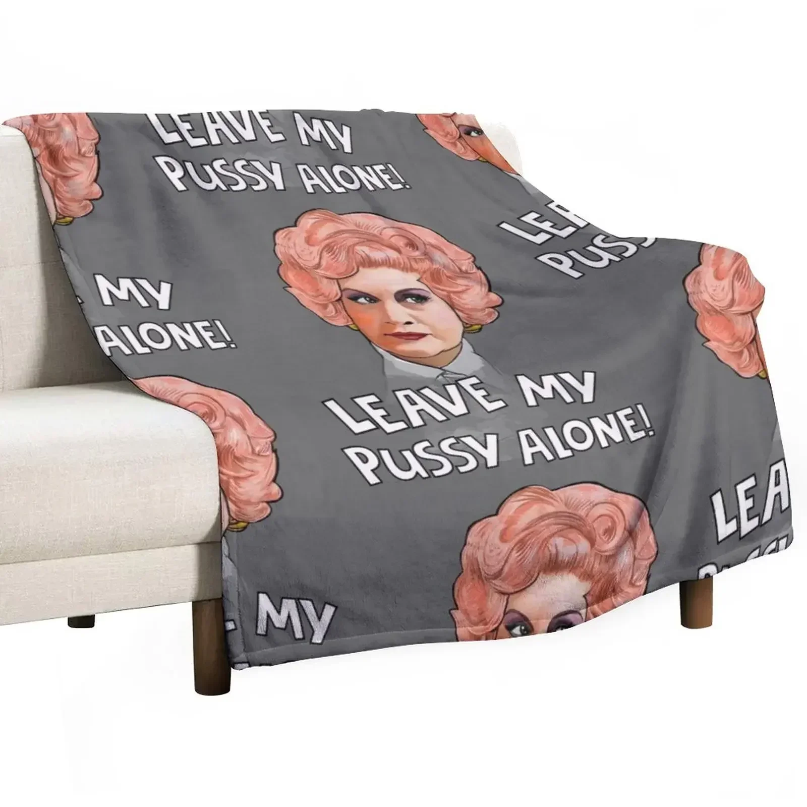 Mrs Slocombe - leave my pussy alone! Throw Blanket Kid'S Loose Sofa Throw Beautifuls Blankets