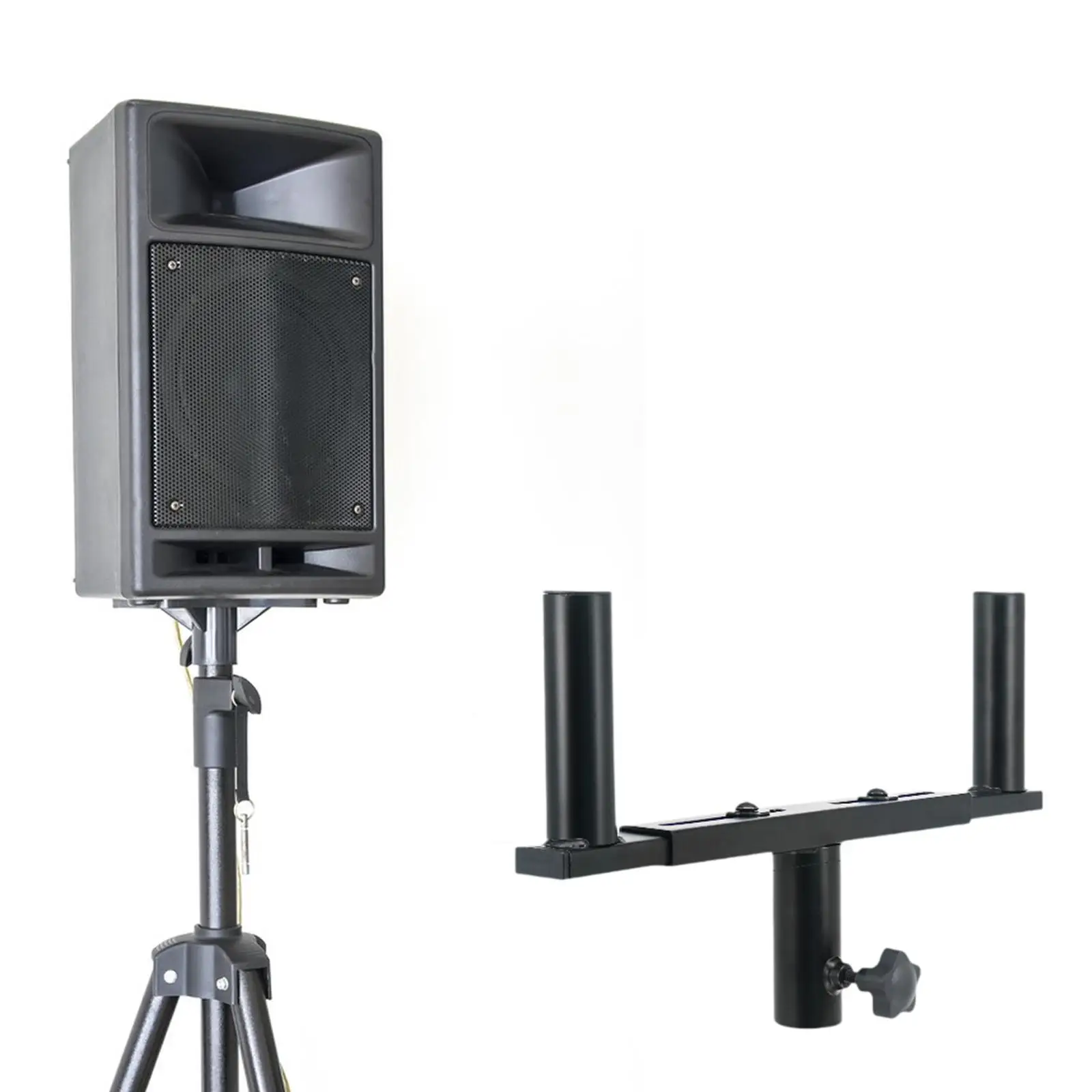 Doppelte Lautsprecher-Montagestange, multifunktionaler professioneller Lautsprecherstangenständer für Bühnenaufführungen, Bar, Konferenzen, Hochzeiten, Büros
