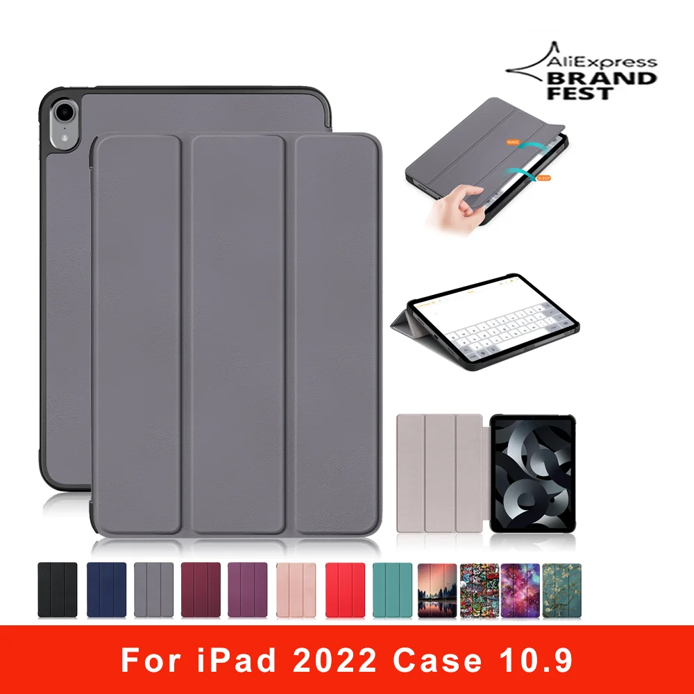 

For iPad 10th Generation Case 10.9 Tri-Fold Magnetic Stand Smart Tablet Cover For Funda iPad 10 10th Gen 2022 Case Coque