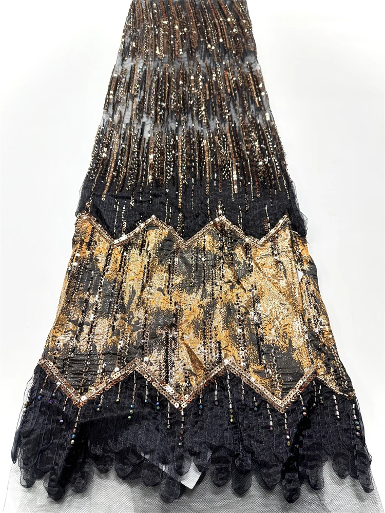 

Высококачественные роскошные бусины, французская вышивка, кружевная ткань для жениха, африканская нигерийская ткань с блестками, материал для свадебного платья