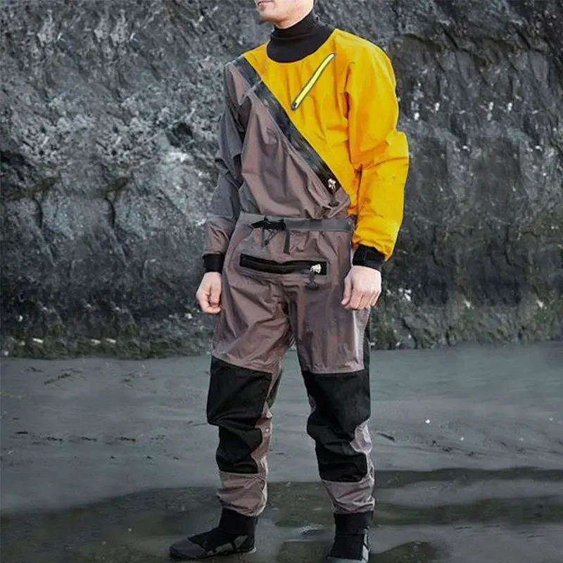 Men’s Drysuit Full Swift Water Rescue Dry Suits for SUP Paddling Canoeing Rafting Kayaking Fishing in Cold Water Survival Suit
