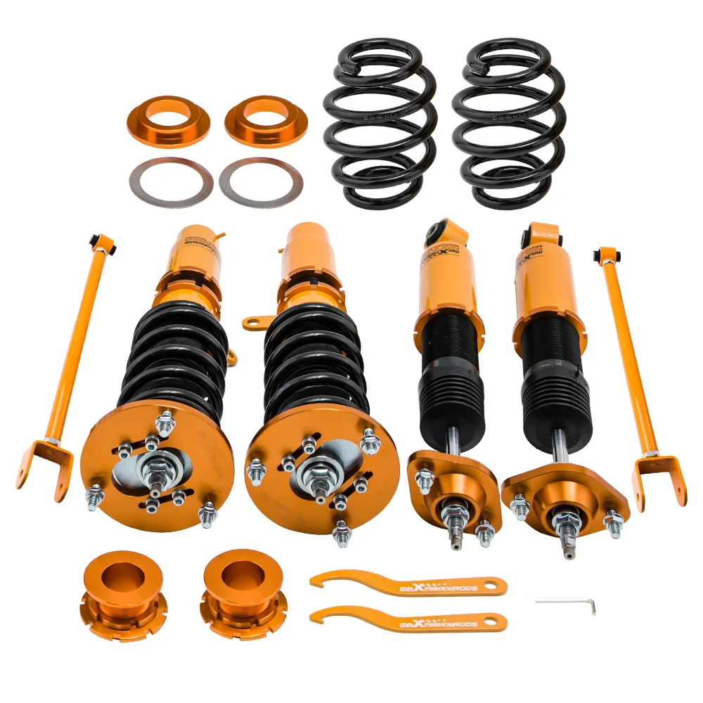 Coilover shock absorber strut + control arms kits for BMW E46 320i 323i / 325i Spring Suspensions