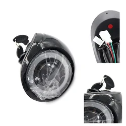 Angel Eyes Bluetooth Headlight Flying Tiger Headlight Lighting Spotlight High Beam LCD Screen For Citycoco Electric Scooter