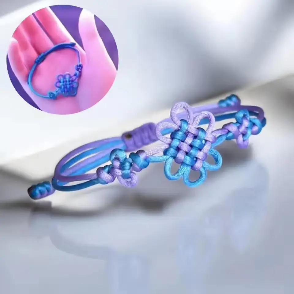 Bracelet de Cosplay Anime KPop Demon Hunters HUNTR/X Rumi, corde tissée, chaîne pendentif unisexe, accessoires de bijoux