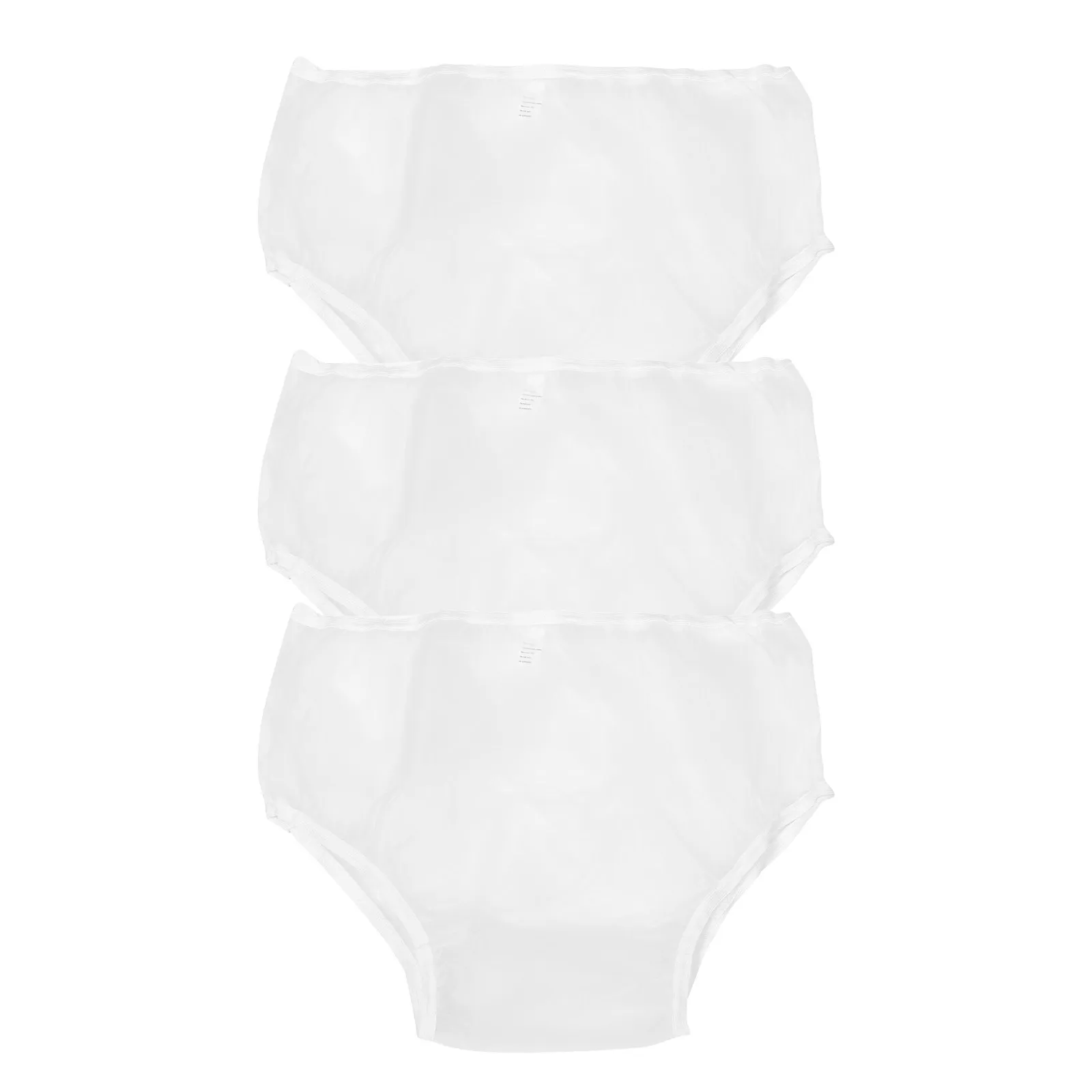 3Pcs Elastic Waist Adult Diaper Covers Reusable Eva Pull-on Pants Leakproof Soft Breathable Senior Incontinence Underwear