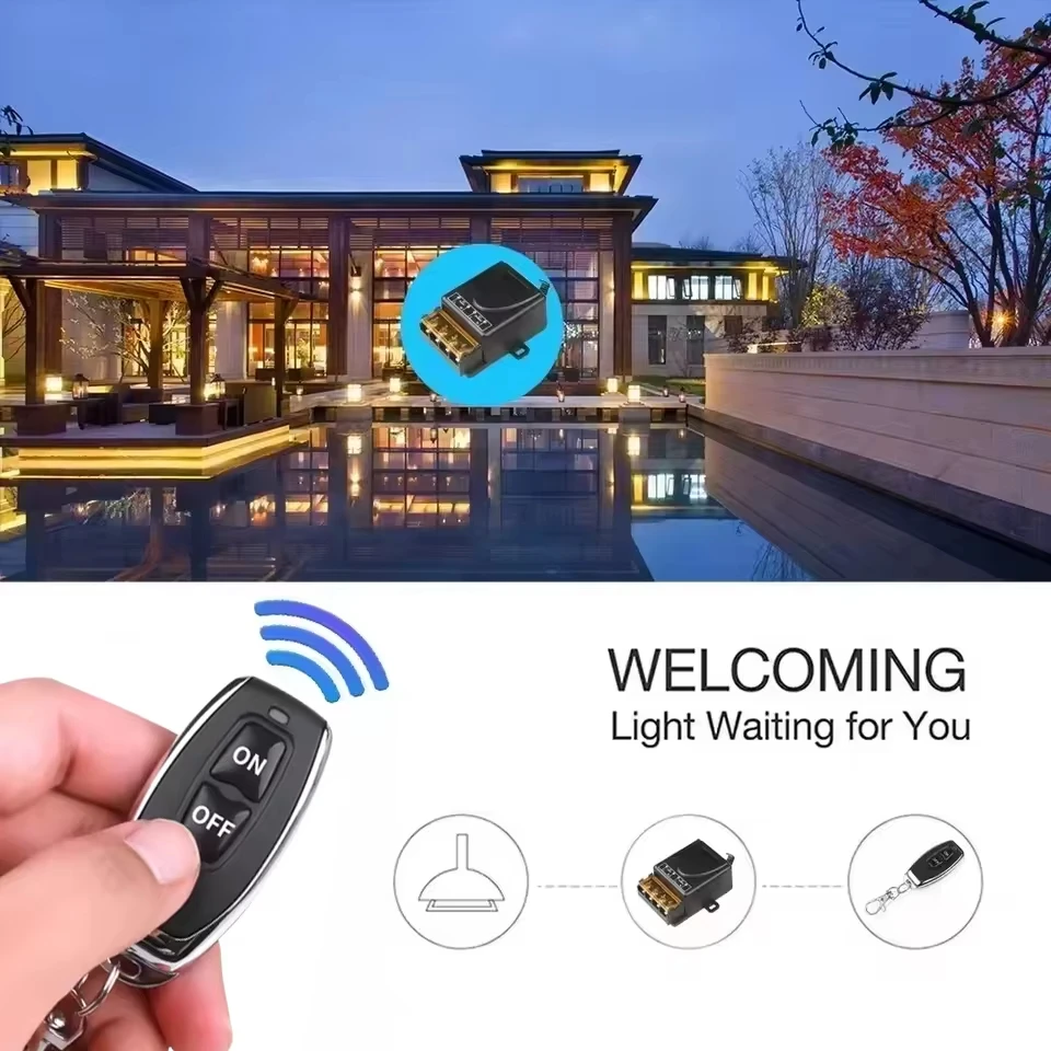 AC220V Hign Power On Off التحكم عن بعد 433Mhz التحكم عن بعد التبديل الارسال لمحرك مضخة المياه LED/الأجهزة الكهربائية