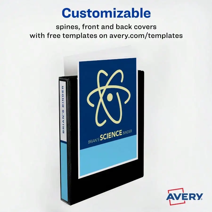 헤비듀티 바인더, 3", 파란색, 경사형 링, 원터치