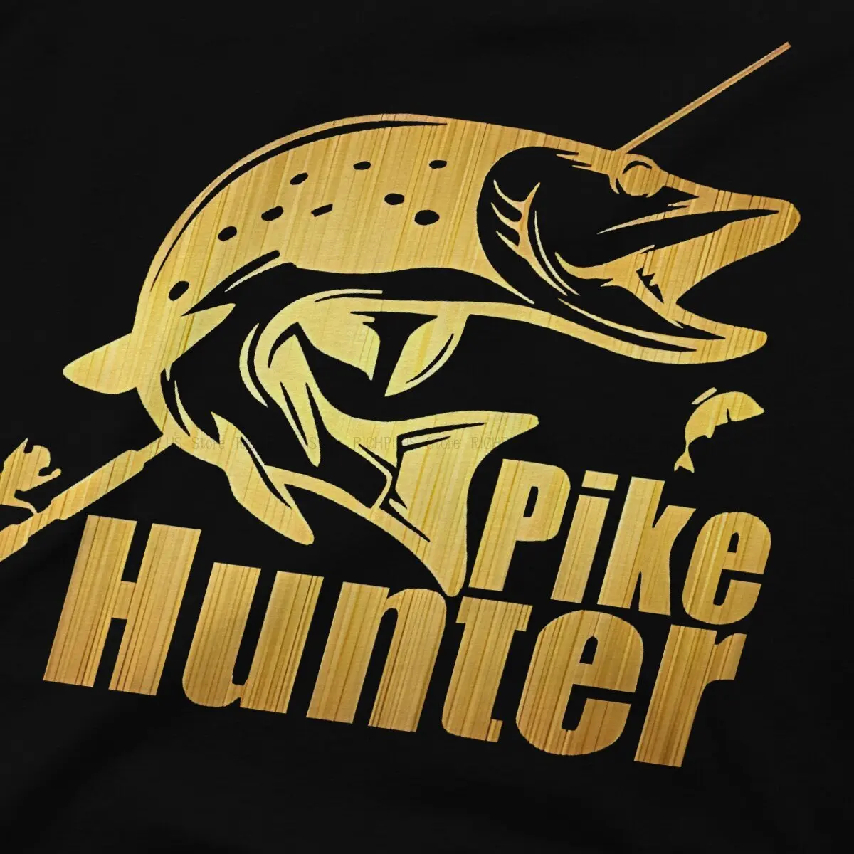 Pike Hunter Kaos Oblong pria gigit pancing atasan oblong poliester oblong hadiah ulang tahun lucu