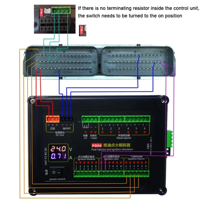 A70F PD60 FuelInjection Ignition Simulator Maintenance Platform Testing Equipment for Gasoline Diesels Vehicle Computer Board