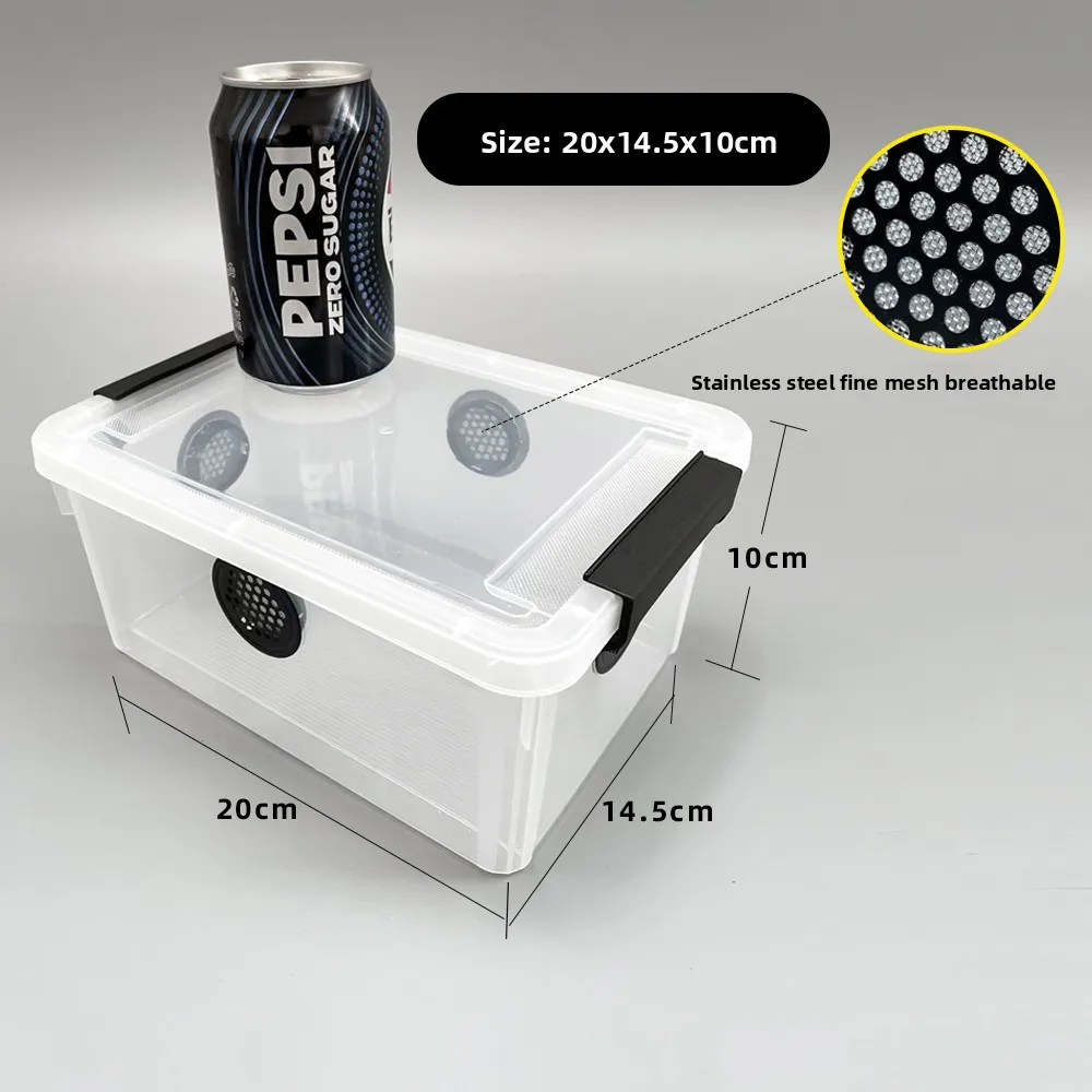 Ventilated Isopod Roly Poly Breeding Box Novice Insect Rearing Kit Dubia Roach Cherry Roach Transparent Habitat Portable Simple