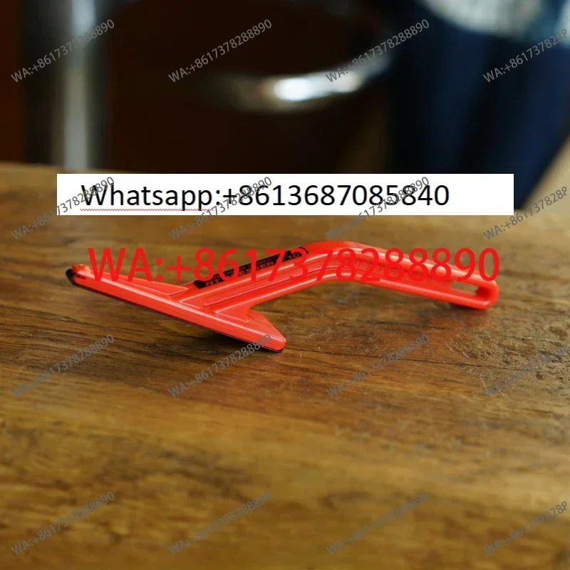 Japanese imported NT red handle triangular flat grinder leather trimming tool DIY flat polishing file (medium mesh)