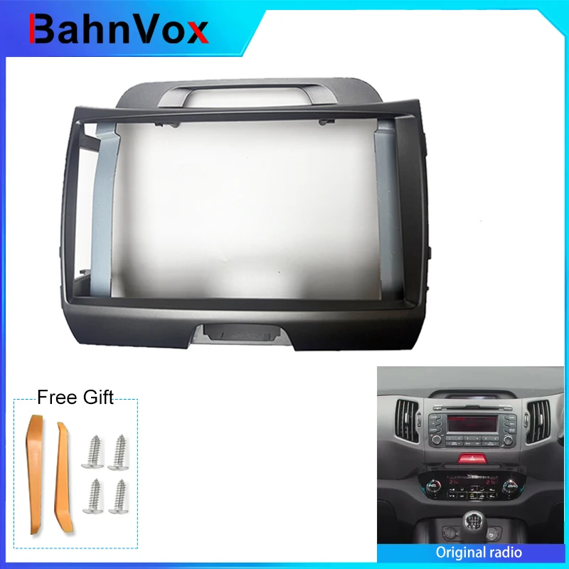 9 inch Android Car Radio frame for KIA SPORTAGE 2011 2016 2din Stereo GPS Fascia bezel Panel Adapter wire harness