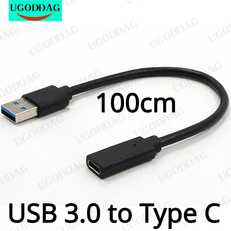 모든 C타입 수 장치용 커넥터 컨버터 어댑터, USB3.1 C타입 암에서 USB 3.0 A타입 수 USB 3.1, 1m