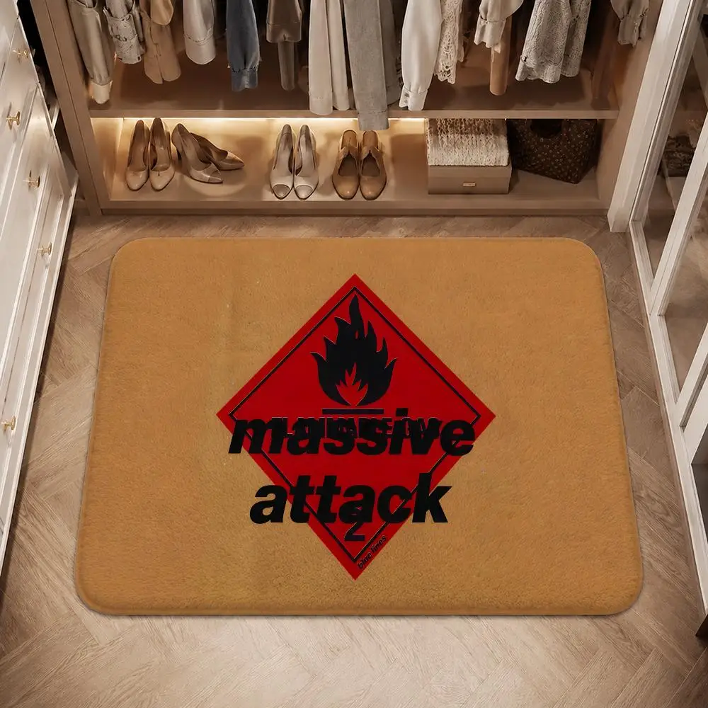 Massive Attack Teardrop Floor Mat Flannel Non-Slip Washable Soft Absorbent Rug For Bathroom Kitchen Bedroom Home Decor