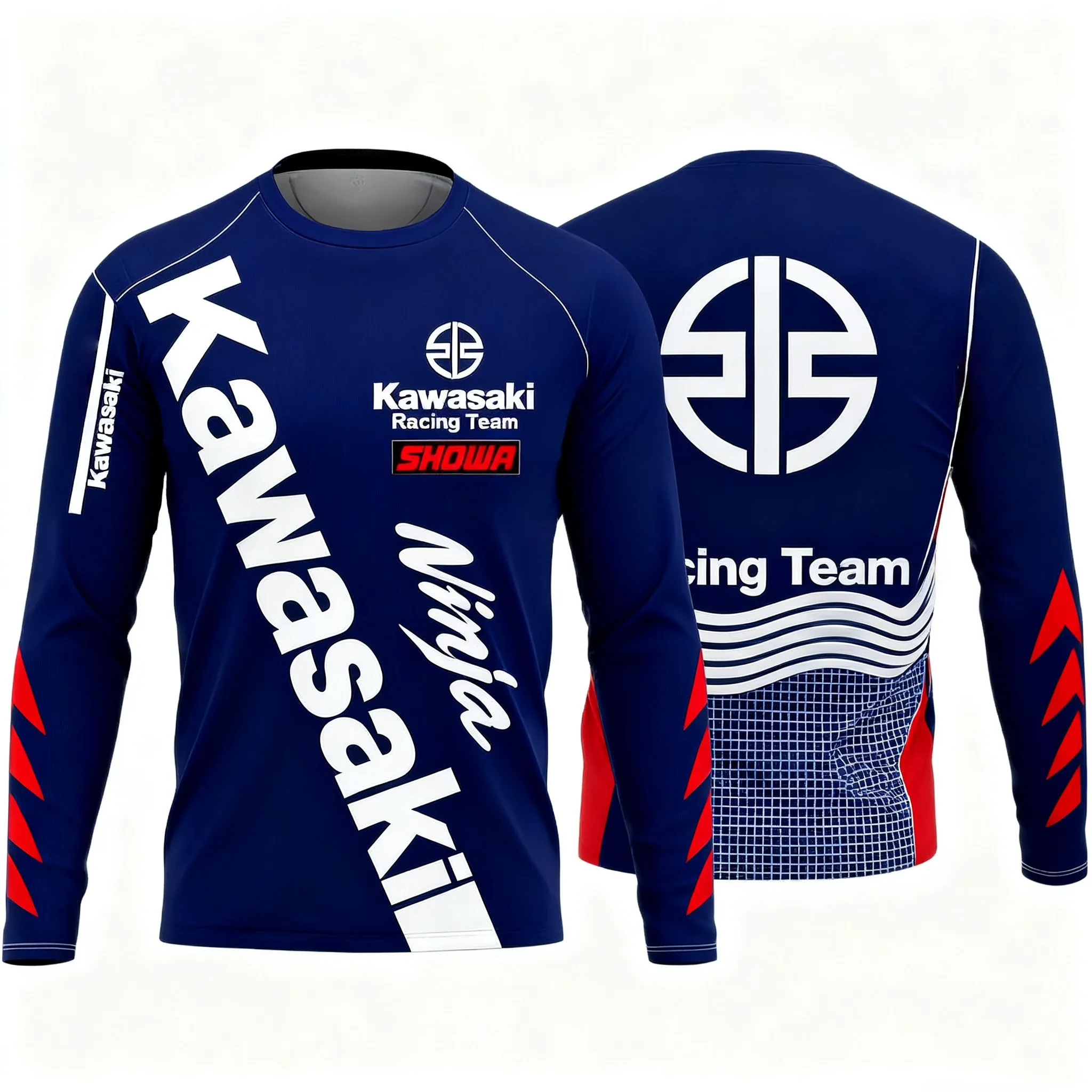 

2025 Kawasaki Off Road Enduro Motocross Jersey Bmx Downhill Speed Bicycle Cycling T-Shirt for Men Mtb Jersey Bike Shirt Long