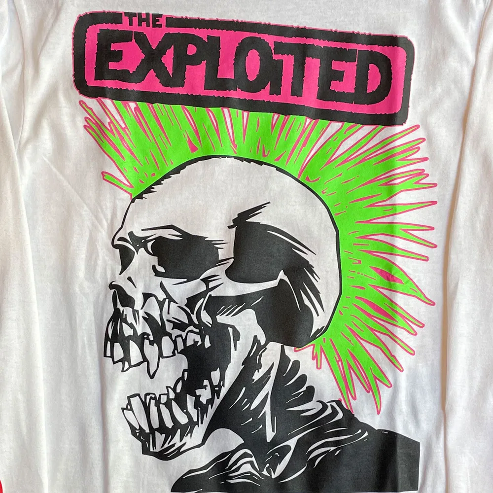 مجموعة The Exploited Band قصيرة الأكمام القطن الأبيض S-5XL الرجال تي شيرت